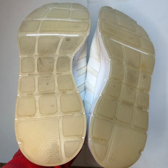 Adidas Swift Run White Sneakers - Women's Size 6 - Picture 6 of 6
